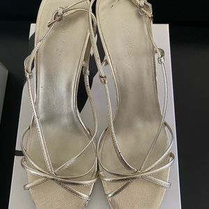 Nine West straps shoes, light gold, 6.5